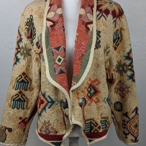 Kokopelli Cotton Jacket Coat L multicolor Western